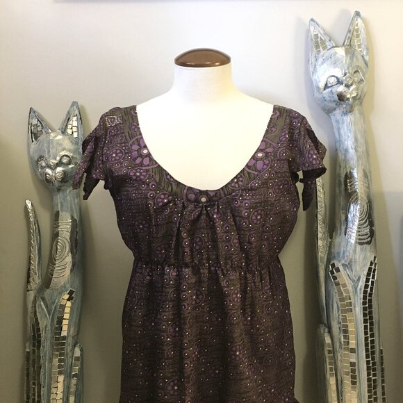 100% Silk Fairy Grunge OAK Babydoll Tank Top - Medium - Picture 2 of 16